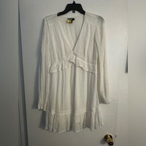 PAIGE Ivory Long Sleeve Dress